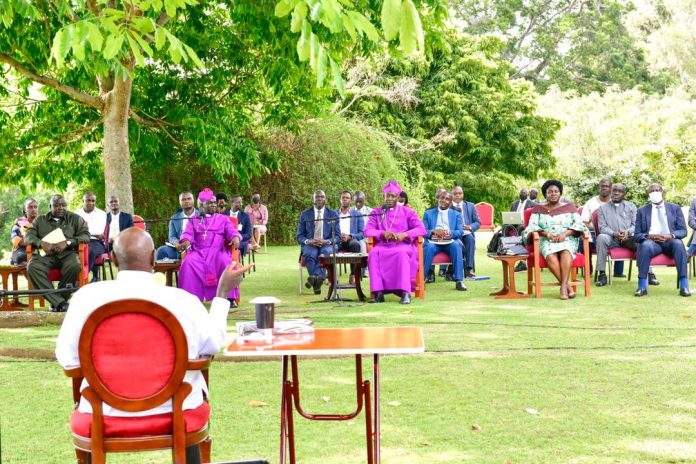 PRESIDENT MUSEVENI, CHURCH LEADERS DISCUSS JANAN LUWUMU MEMORIAL STADIUM.