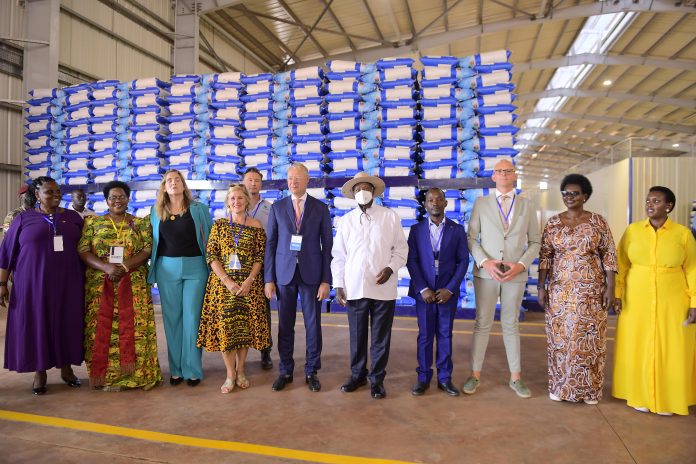 President Museveni Commissions Fish Feed Factory in Buikwe