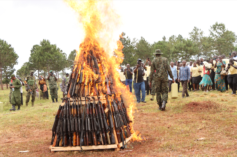 Uganda Marks Continental Africa Amnesty Month with Symbolic Firearms Destruction