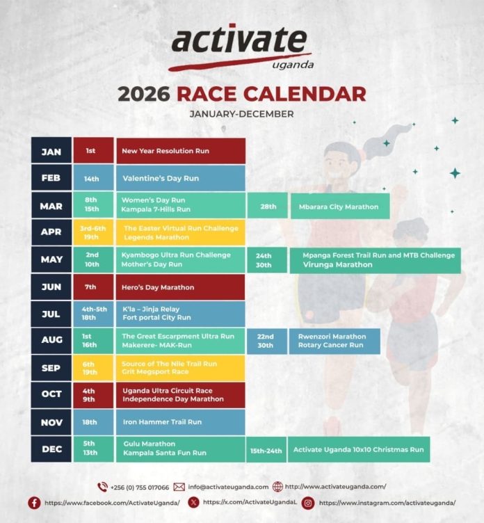 Activate Uganda Releases 2026 Race Calendar.