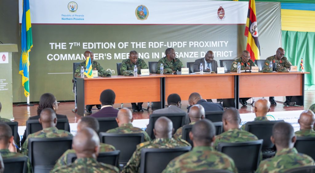 UPDF, RDF Hold Seventh Proximity Commanders’ Meeting in Musanze.