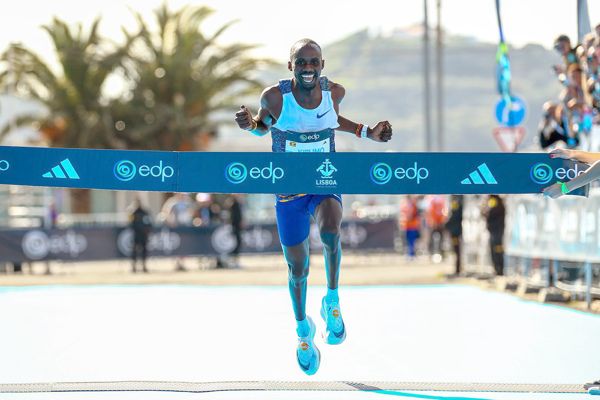Kiplimo breaks world half marathon record with 57:20 on Lisbon return. 