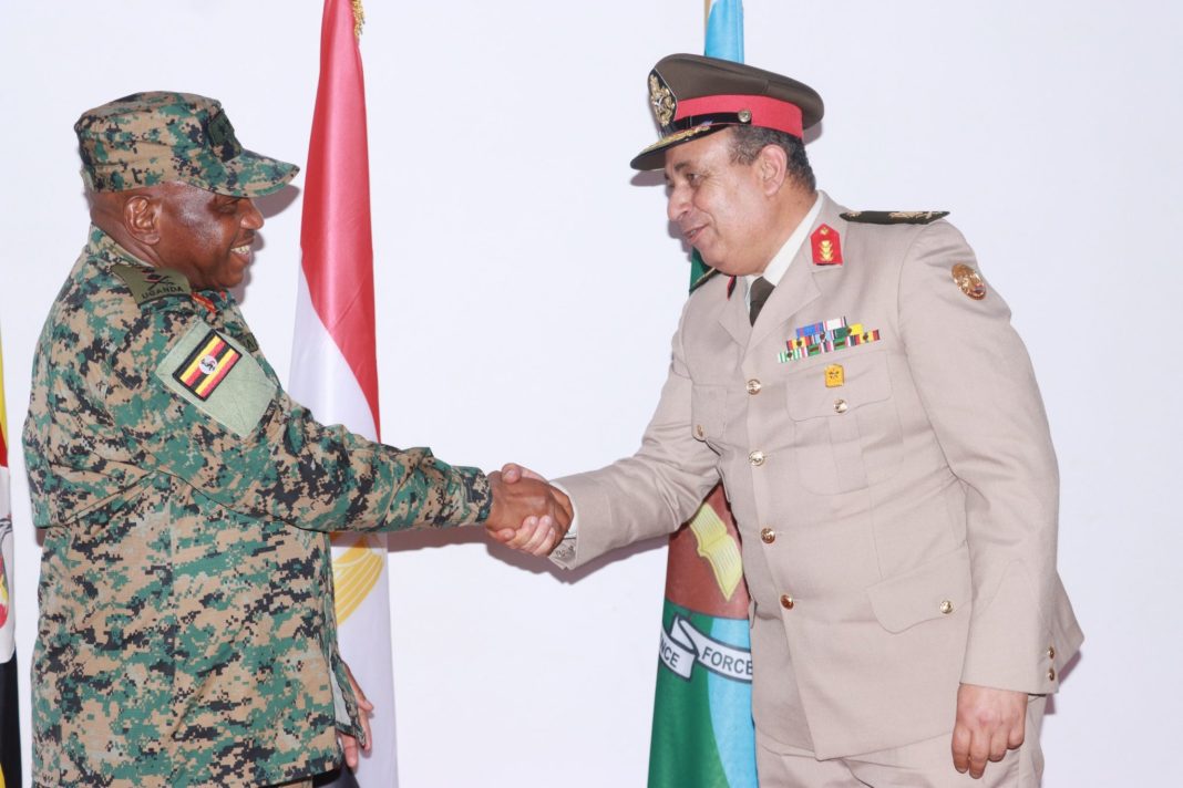 Lt-Gen-Jack-Bakasumba-welcomes-Egypian-delegation-led-by-MajGen-Khalid-Ismael-Taha