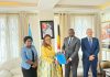 Hon. Kyeyune Haruna Kasolo receives the World Food Programme Country Director