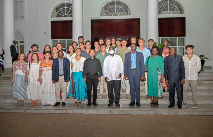President Museveni meets Spanish Student Volunteers, Commends their Community Service